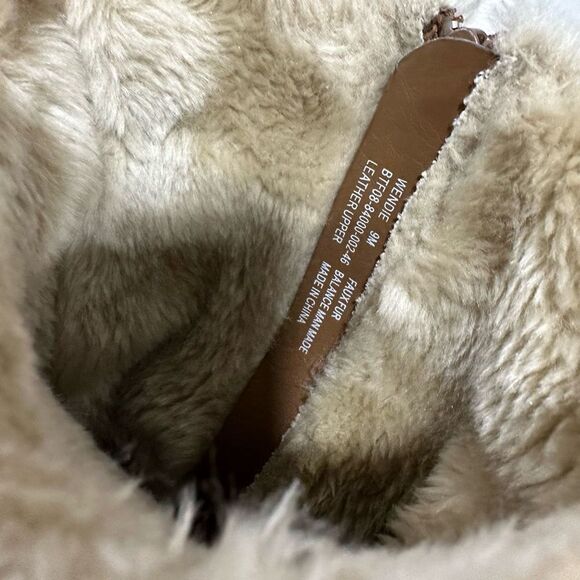 Size 9 tall faux fur baretraps zip up winter  boots - Picture 4 of 9